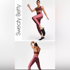 SWEATY BETTY Power Set • 7/8 Legging + Medium Impact Sports Bra NWT